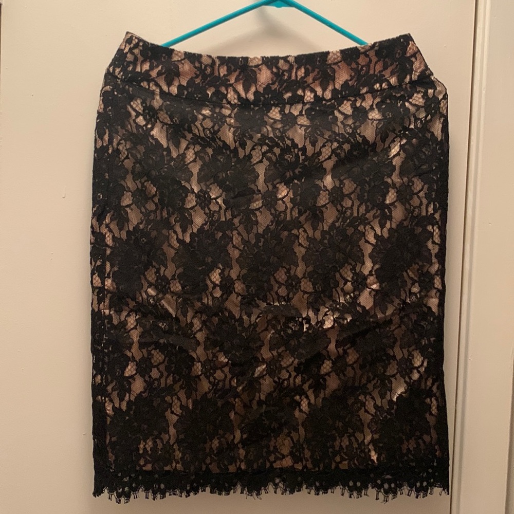 Black lace skirt